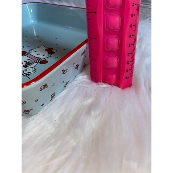 Hello Kitty 9" Square Christmas Snowman Snowball Ceramic Baking Dish Pan New - Picture 7 of 7